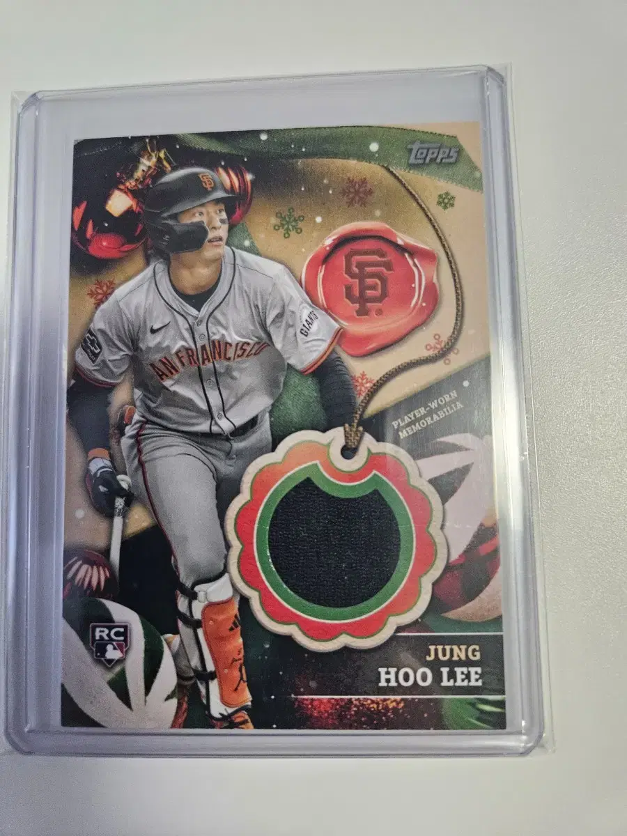 상태 다소 안 좋음)이정후 Topps 저지 카드